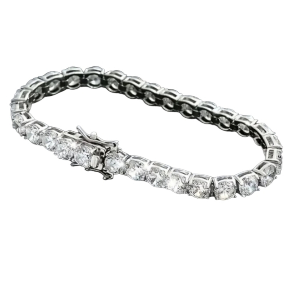 Sterling Silver Bracelet Moissanite Diamonds